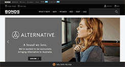 Desktop Screenshot of bonds.com.au